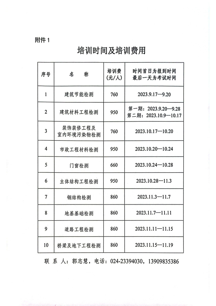 2023年關(guān)于舉辦試驗檢測人員培訓(xùn)的通知(圖5)